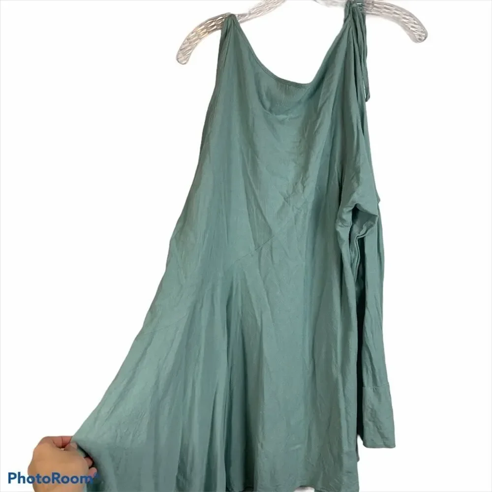 Free People Clear Skies Cold Shoulder Mint Dress Size Small
